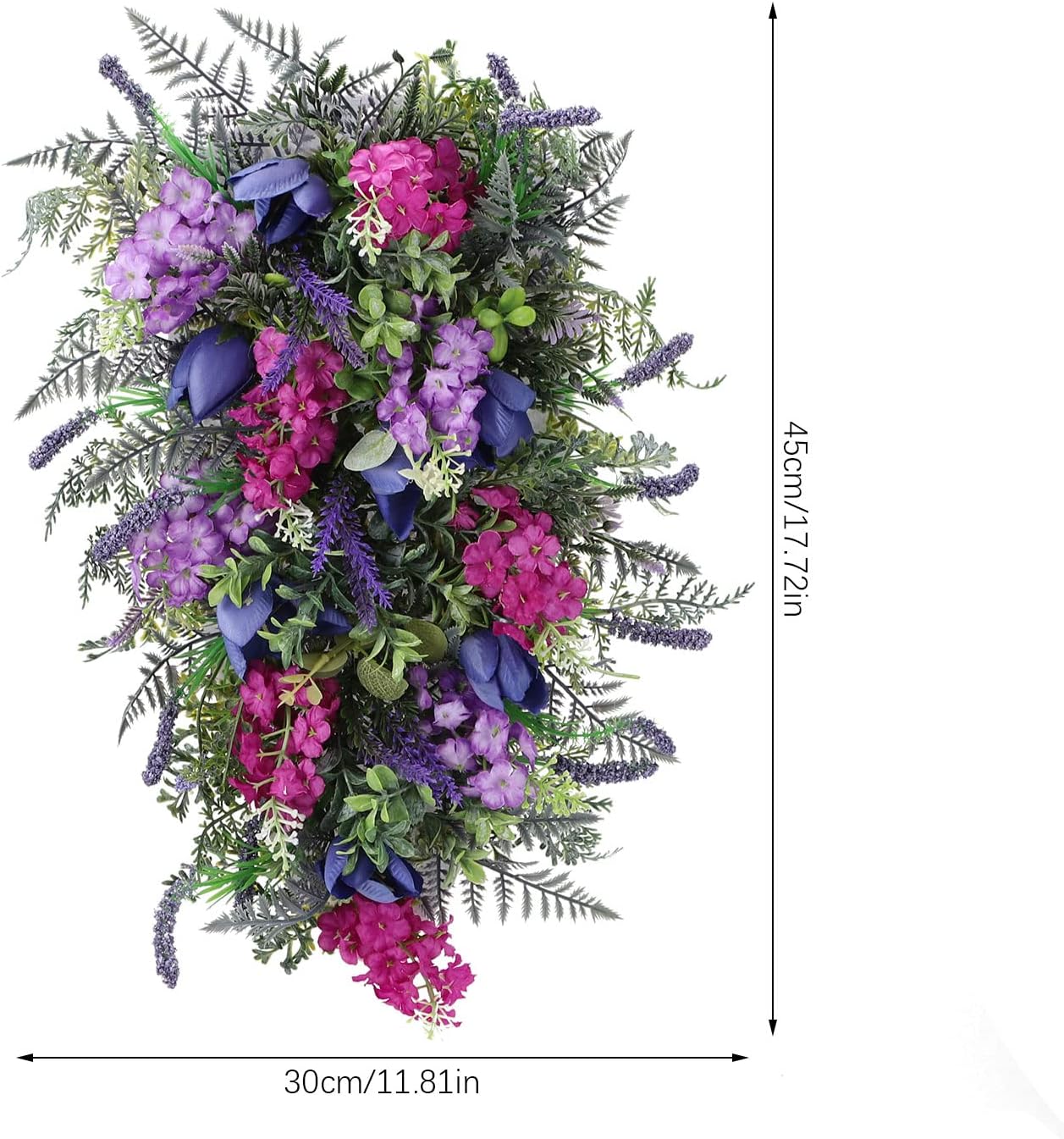 BEIJIALY Spring Wreath for Front Door Decor