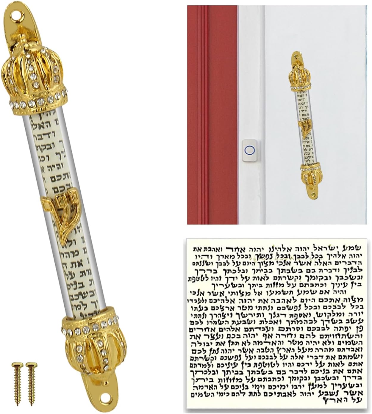 Prefdo Gold Plated Mezuzah Door Frame Decor