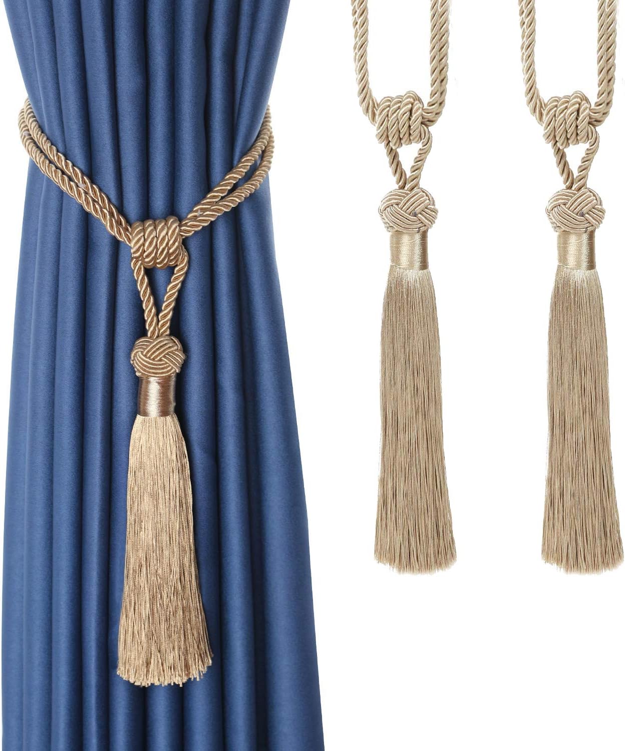 BEL AVENIR Curtain Tiebacks 2 Pack Holdbacks