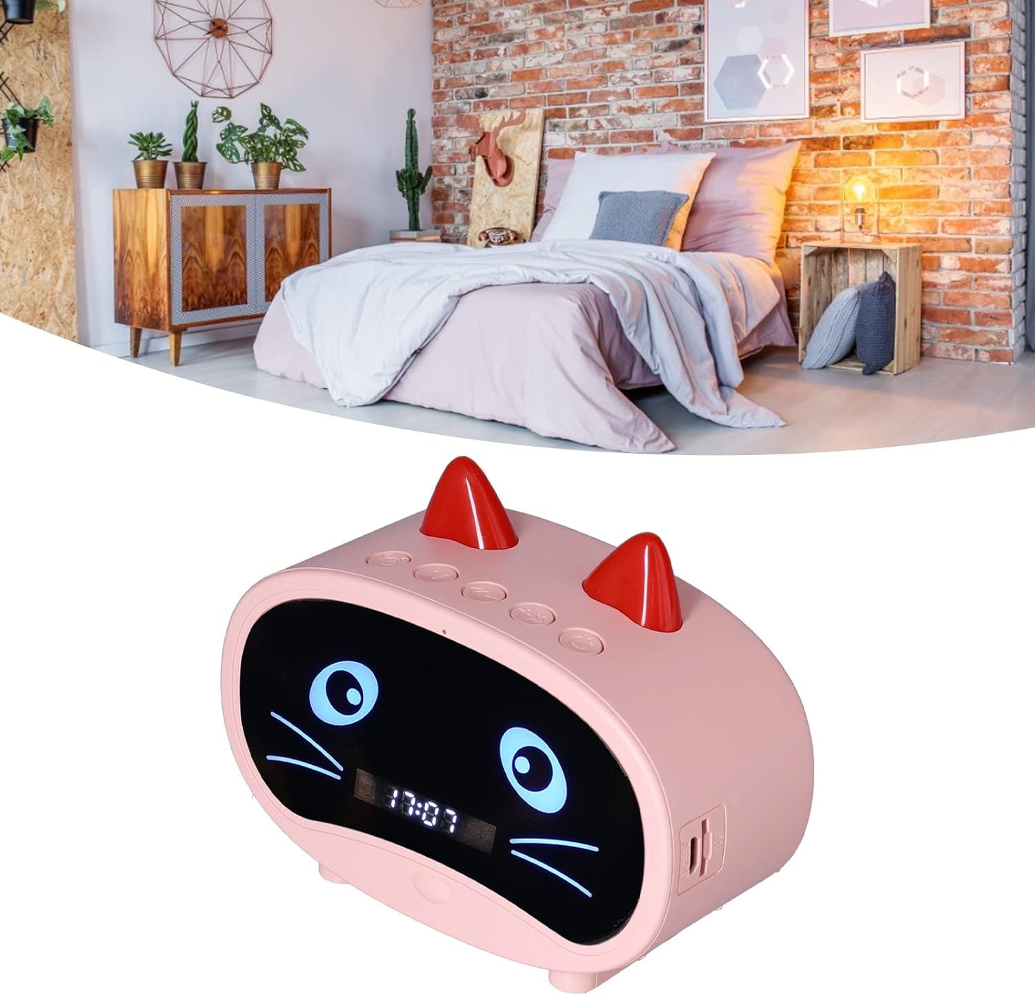 Digital Alarm Clock Speaker with Bluetooth and FM Radio