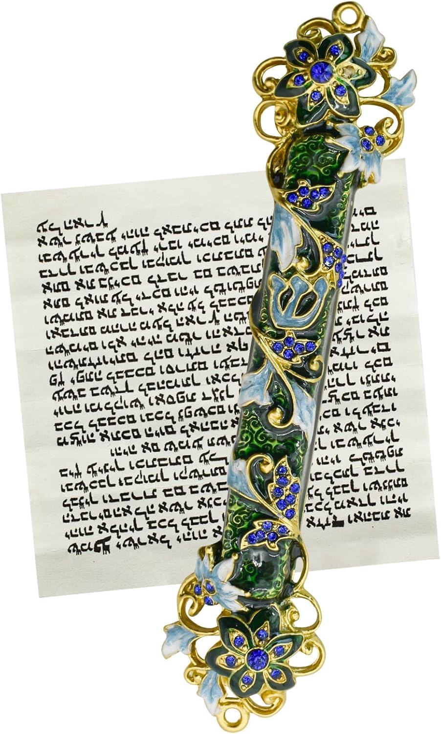 MrMrKura Mezuzah Scroll Door Ornament Dark Green