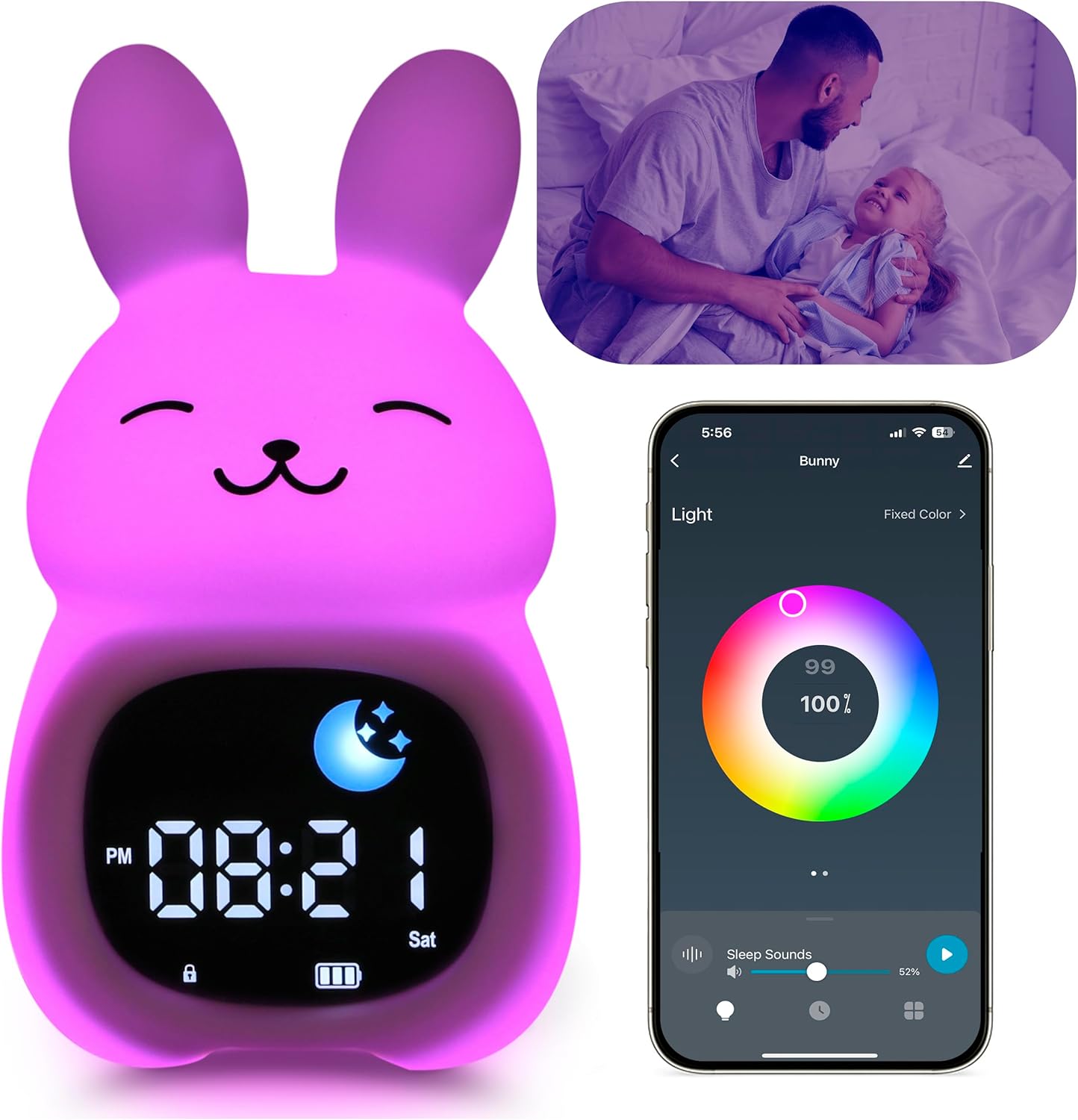 Bumble Bright Go Glow Bunny Smart Alarm Clock
