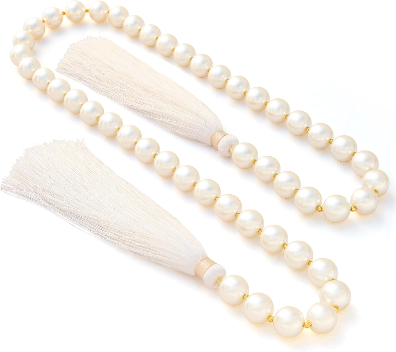 Glass Pearl Garland Tassel 35 Inch Farmhouse Decor