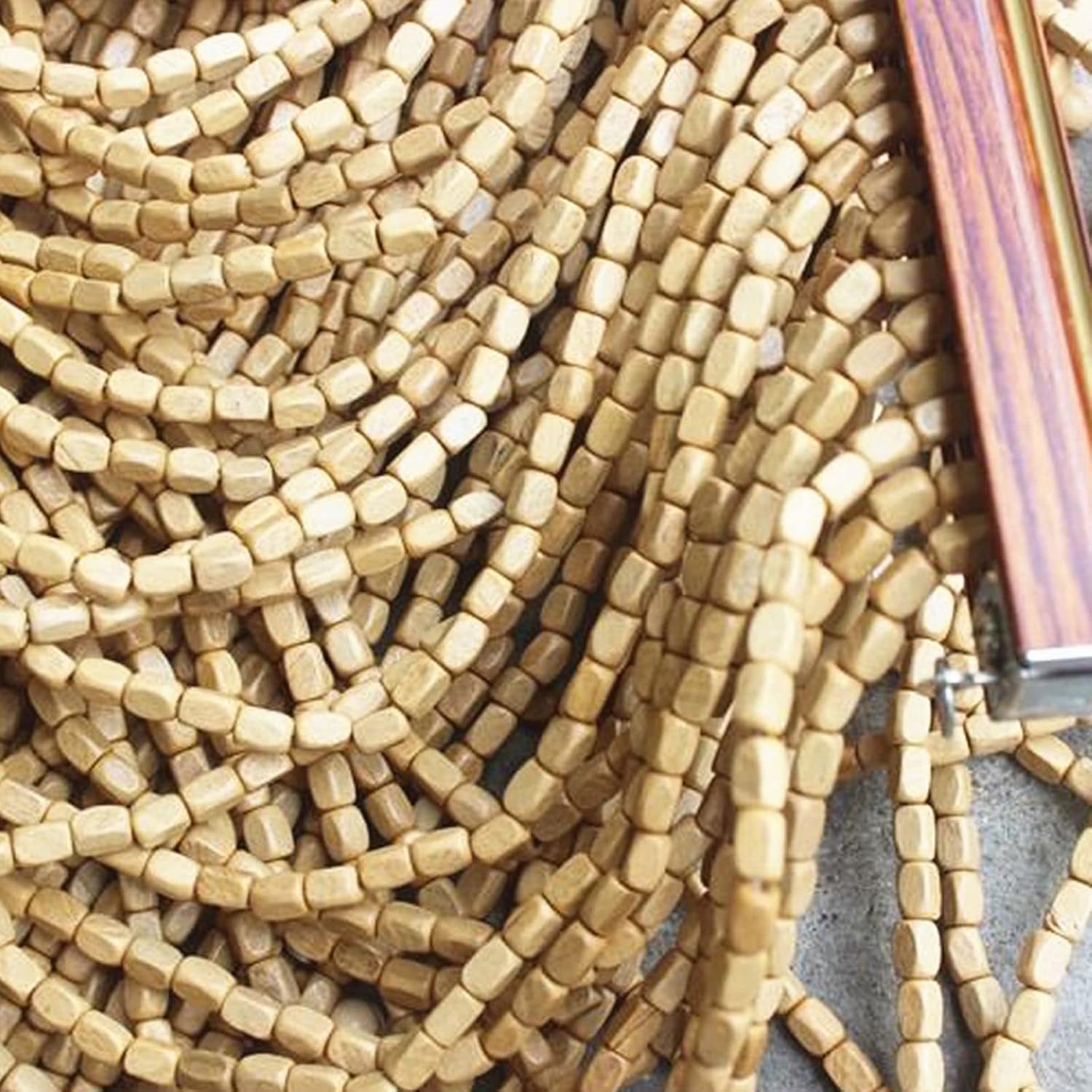 Bamboo Beaded Curtain for Doorway and Room Dividers