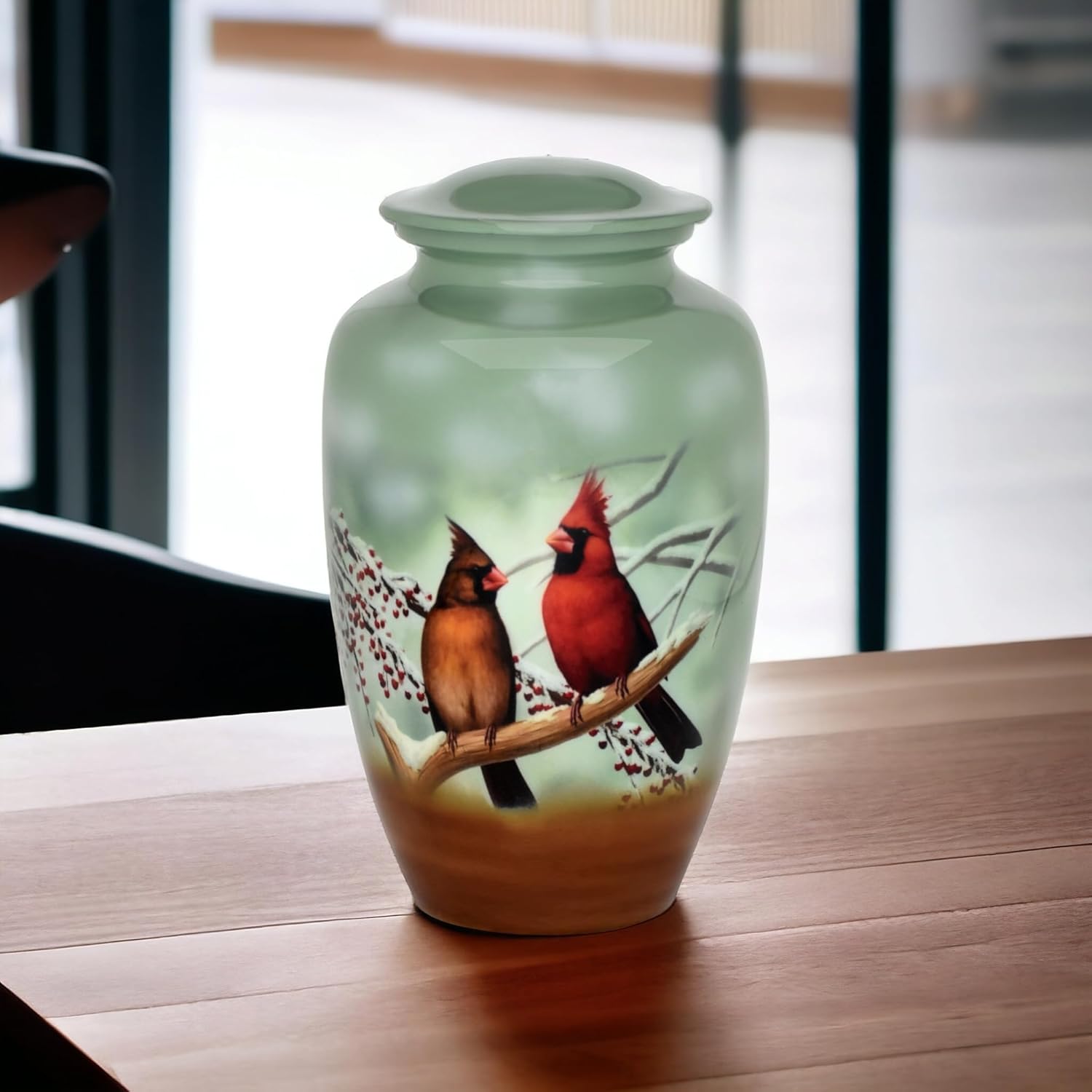 Forever URNS Cardinal Birds Cremation Urn for Human Ashes