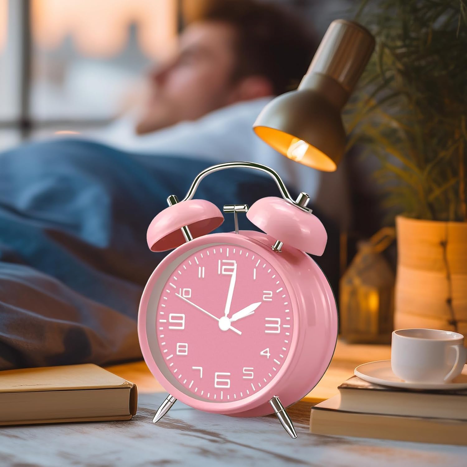 Pxy Loud Alarm Clock for Heavy Sleepers 3D Dial Battery Operated