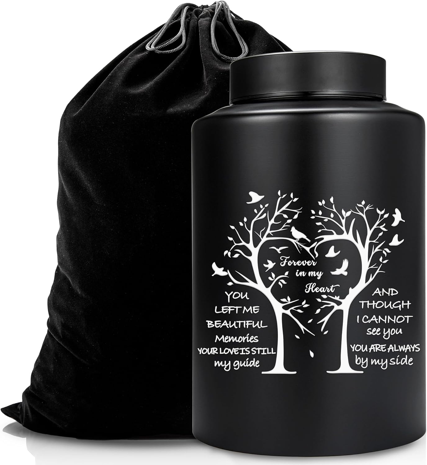 220 Lbs Black Tree of Love Urns for Ashes