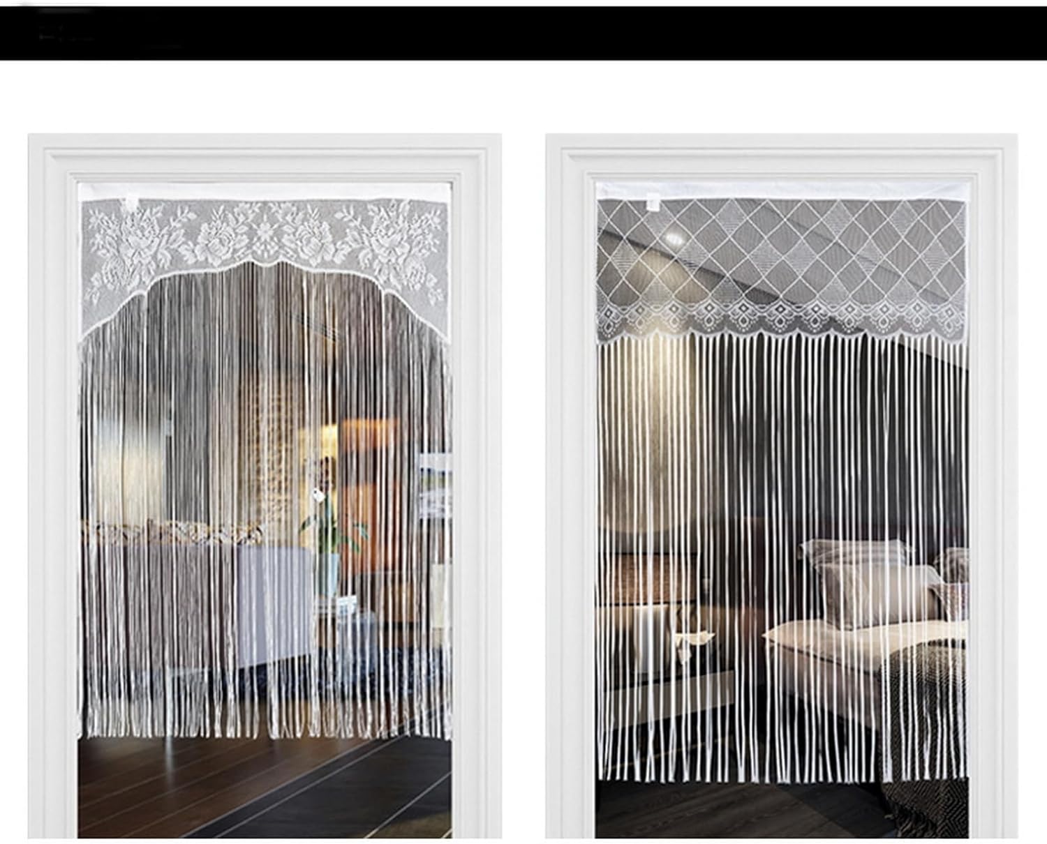 Bestori Lace Tassel Macrame Curtains for Doorways