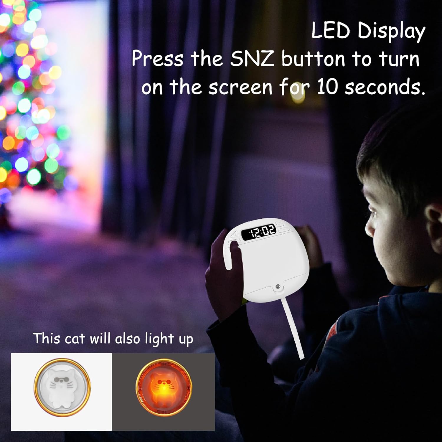 Vibrating Alarm Clock with LED Display for Heavy Sleepers