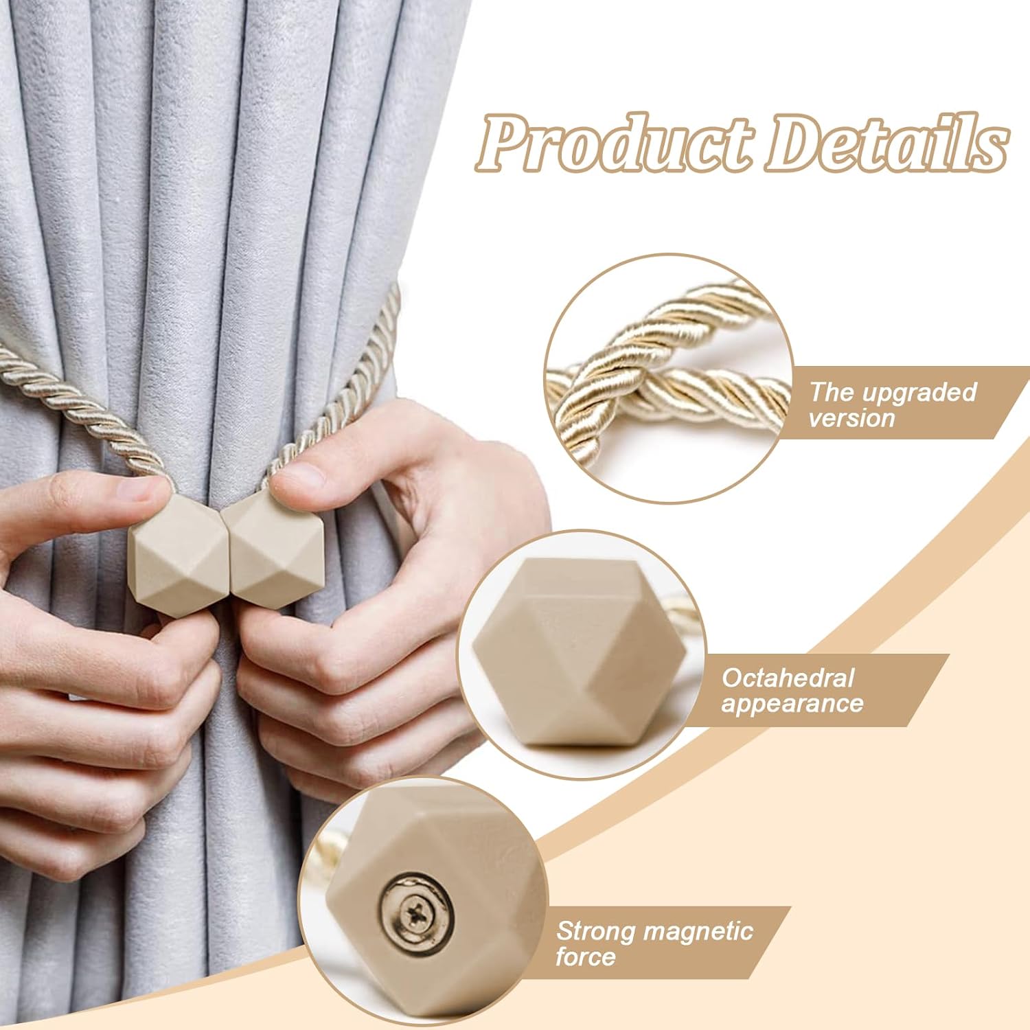 Magnetic Curtain Holdbacks with Strong Neodymium Magnets