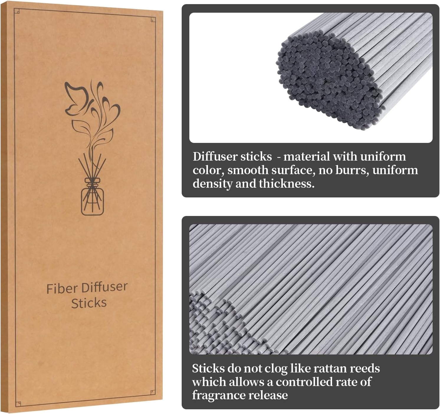 130Pcs Reed Diffuser Sticks - 10 Inch Natural Rattan Scented Wicks