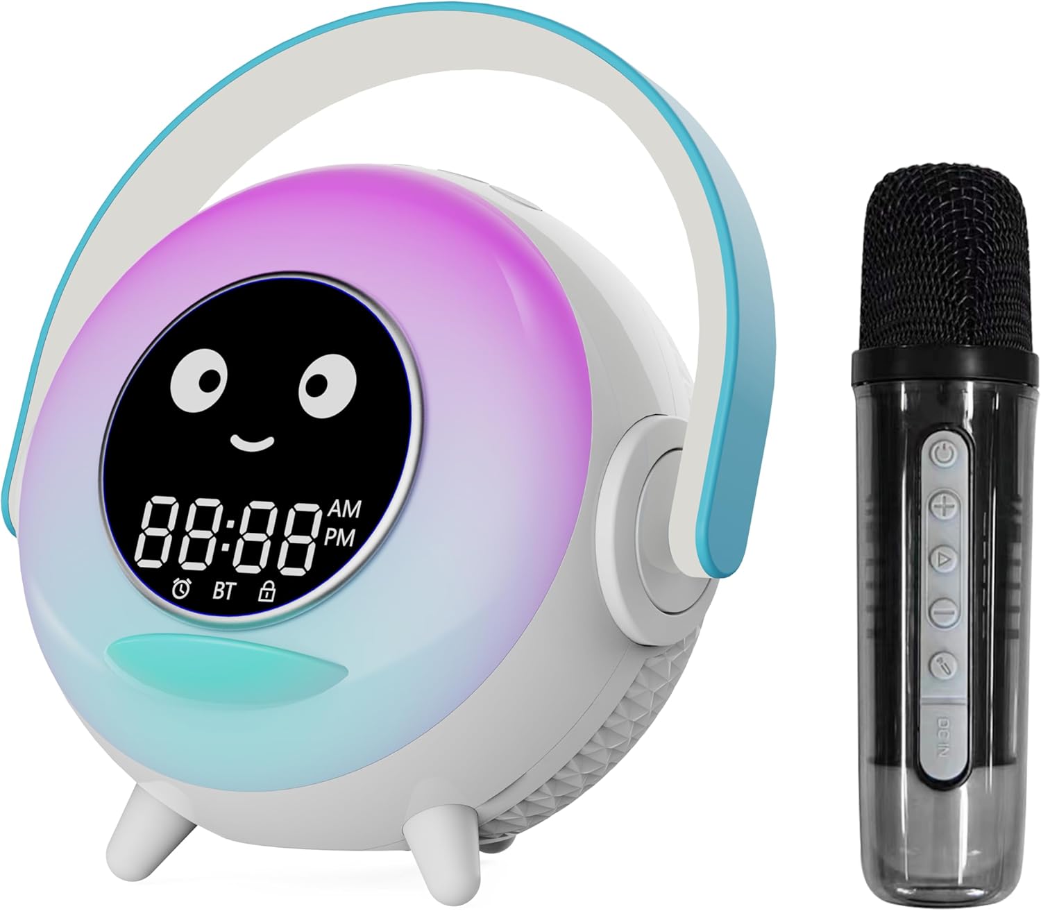 LOVME Toddler Sleep Training Alarm Clock with Night Light and Bluetooth Speaker