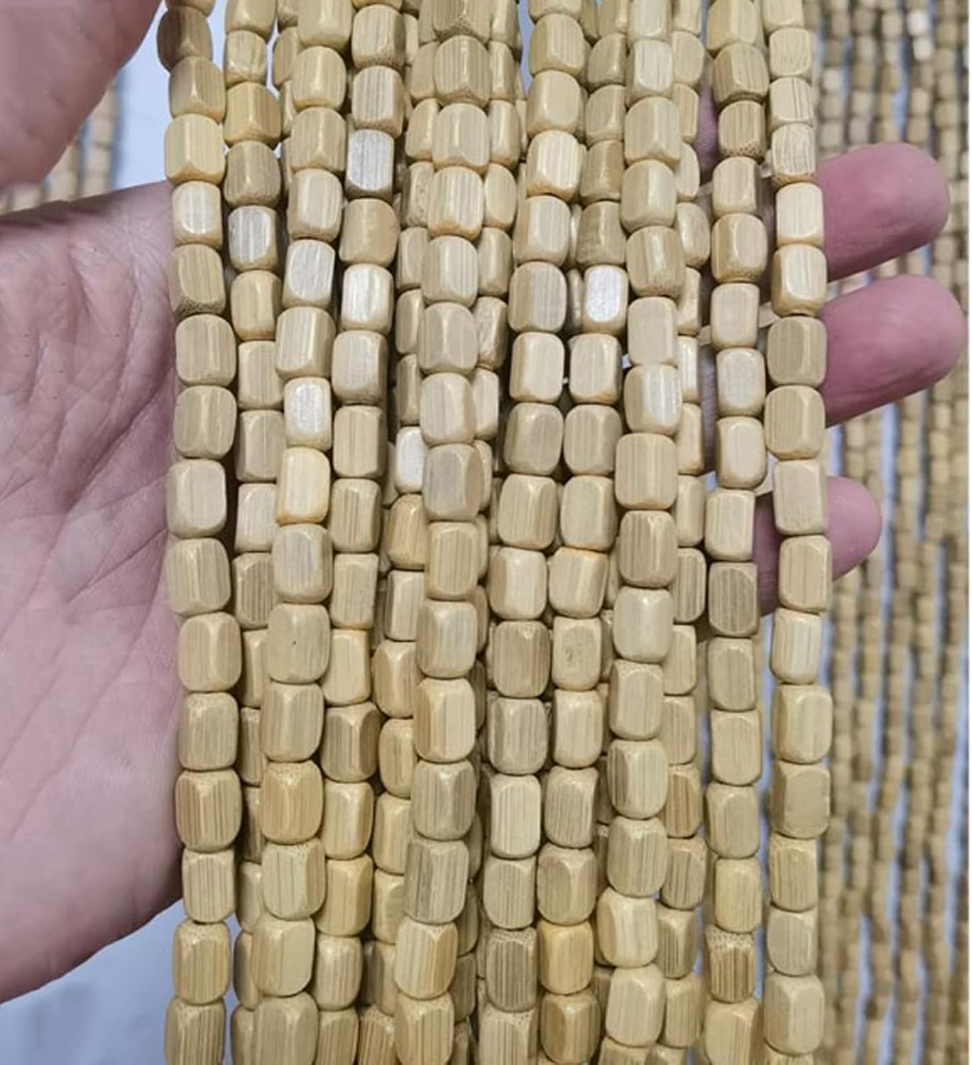 Bamboo Beaded Curtain for Doorway and Room Dividers
