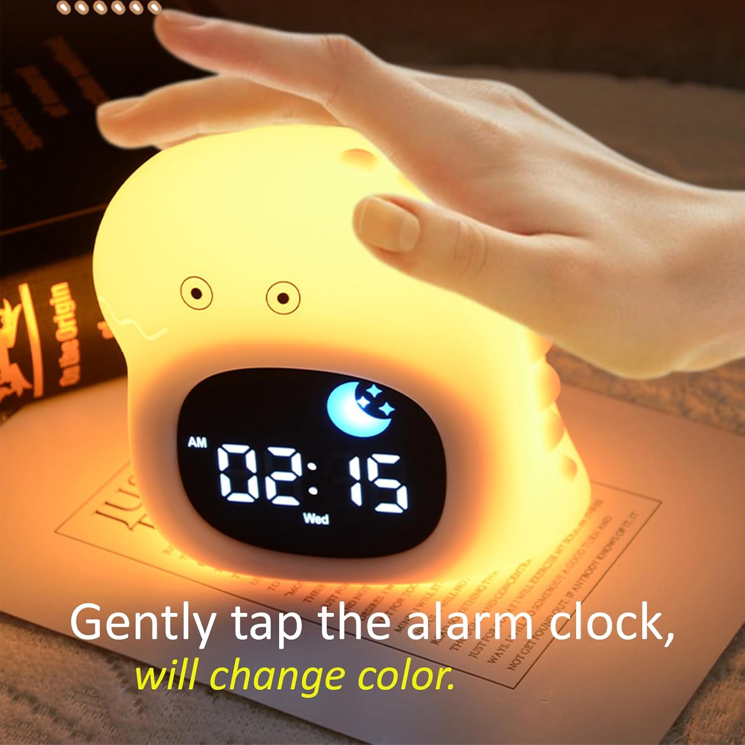 Cute Animal Alarm Clock with Night Light and White Noise