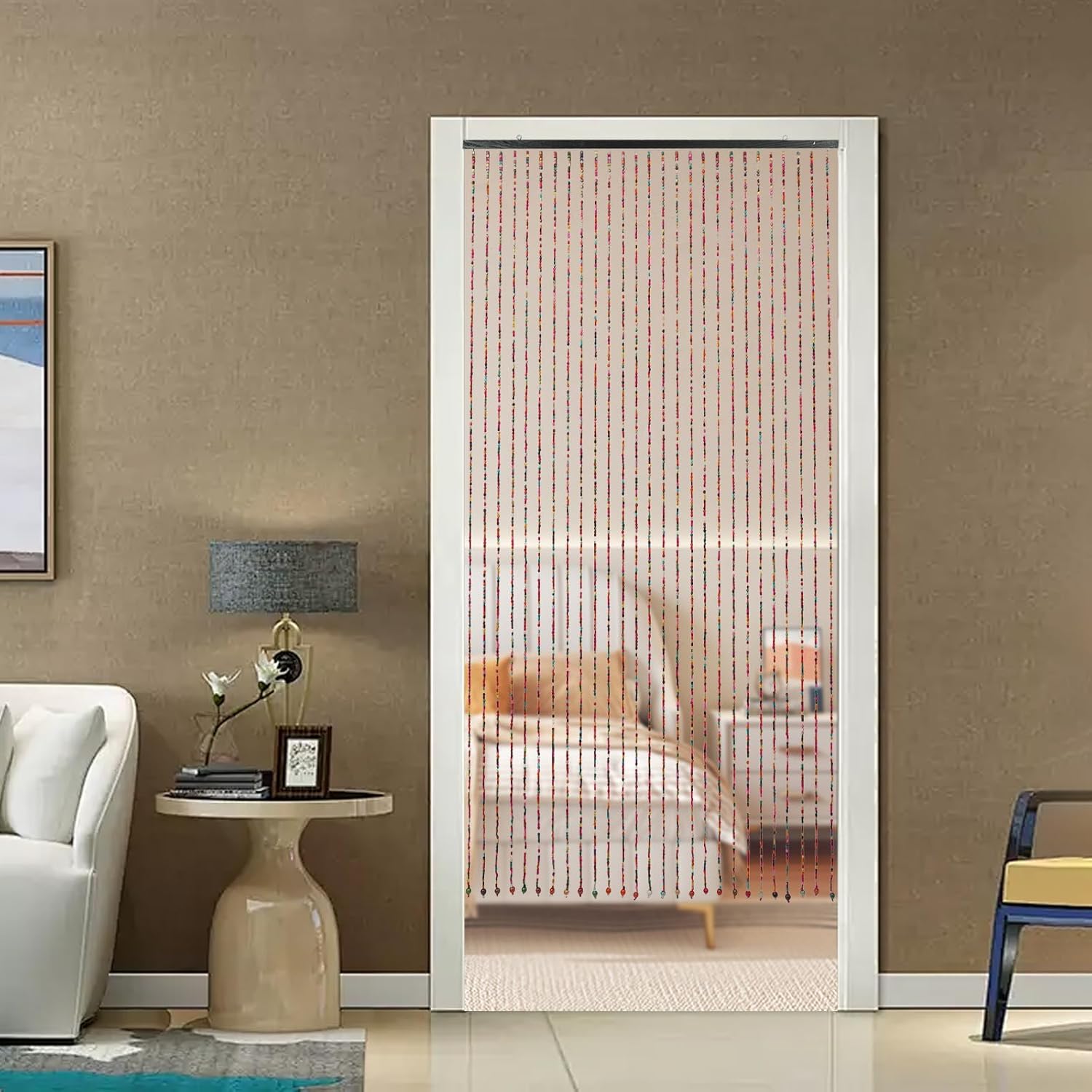 Bamboo Beaded Curtain for Bedroom and Party