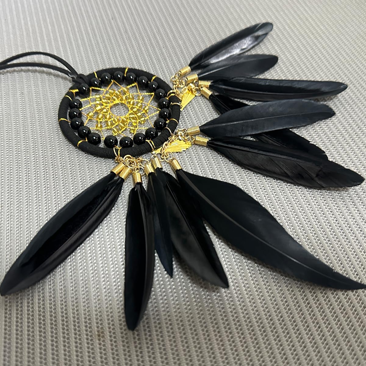 Black Dream Catcher Car Mirror Hanging Decor