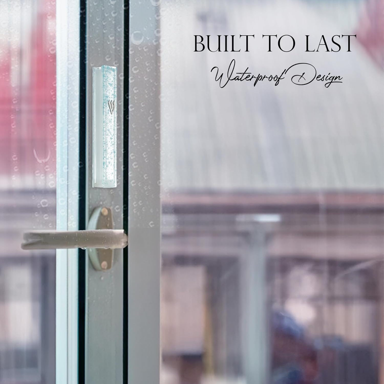 Modern Glass Mezuzah Case with Shattered Design