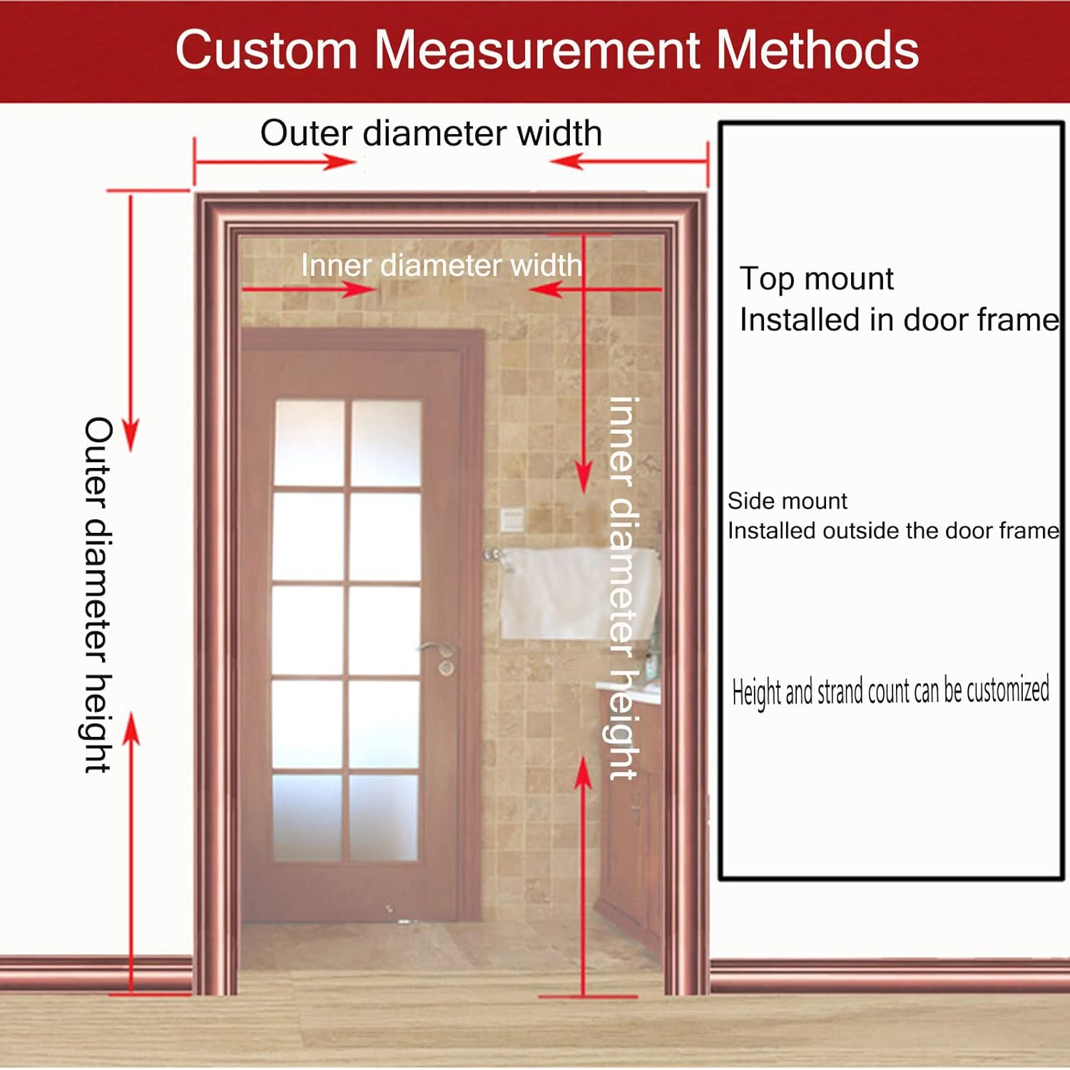 Beaded Curtain Bamboo Door Curtain 35 Strand