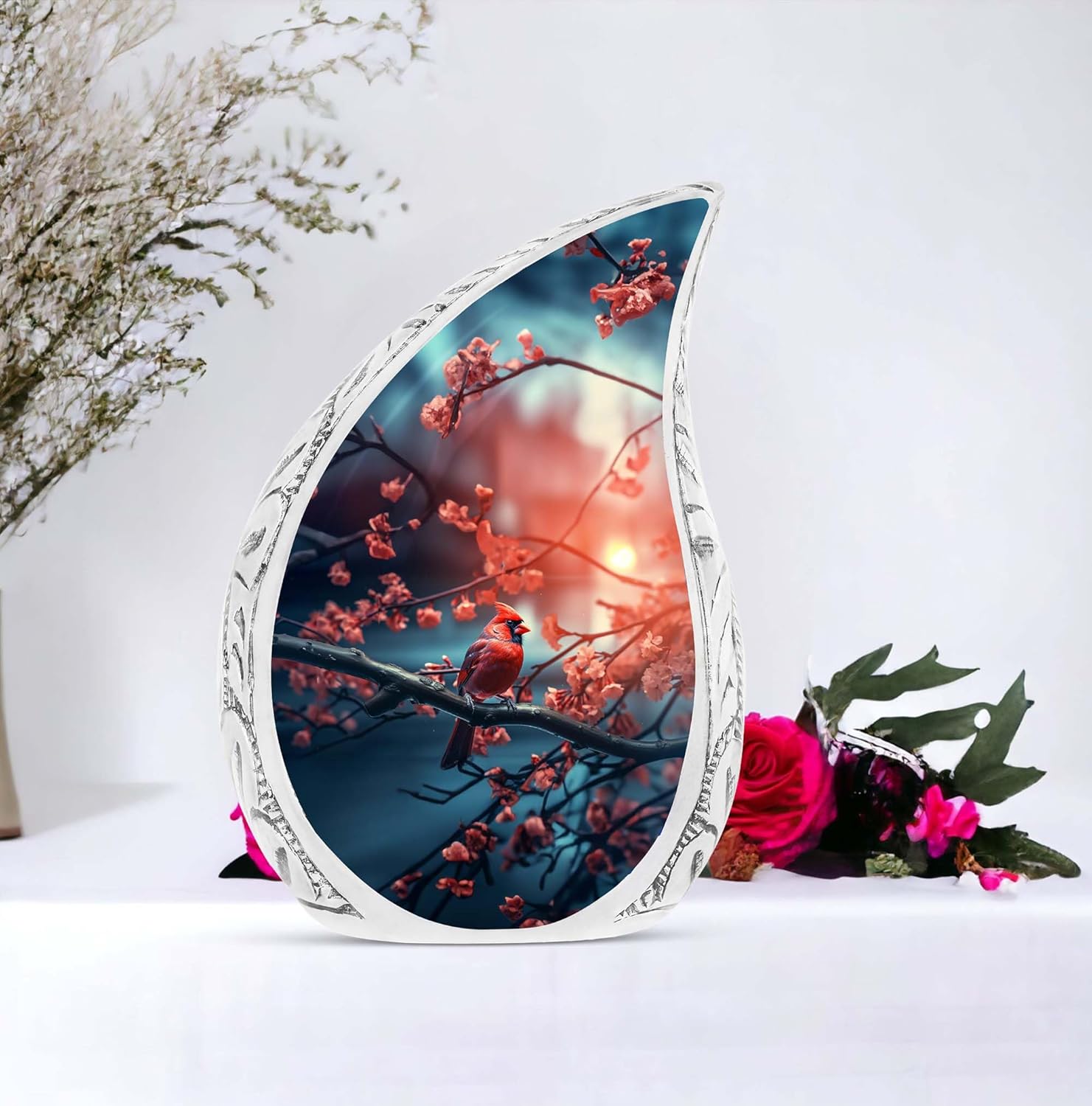 Large Cardinal Urn for Adult Human Ashes