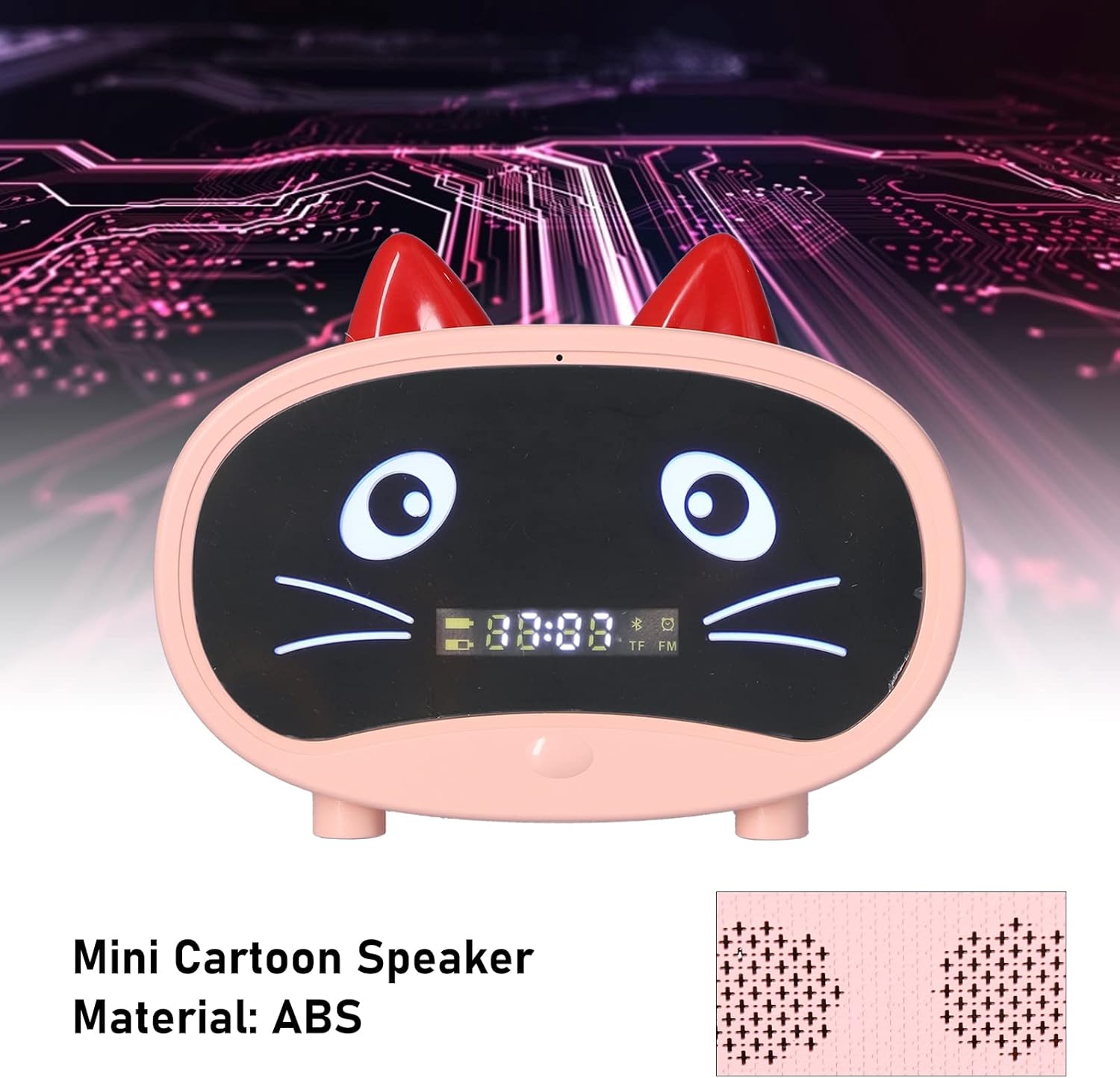 Digital Alarm Clock Speaker with Bluetooth and FM Radio