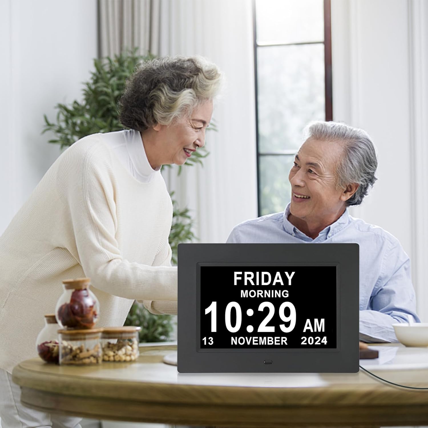 Aowasi Digital Calendar Alarm Day Clock for Seniors