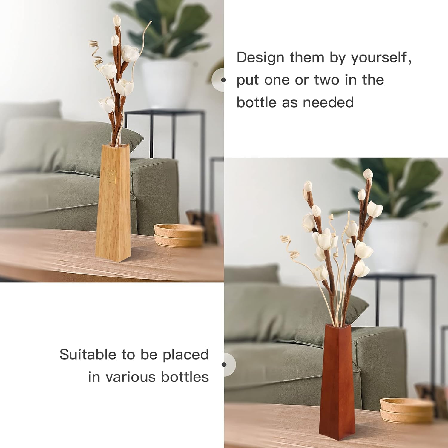 Project Wine Reed Diffuser Sticks with Dried Flowers