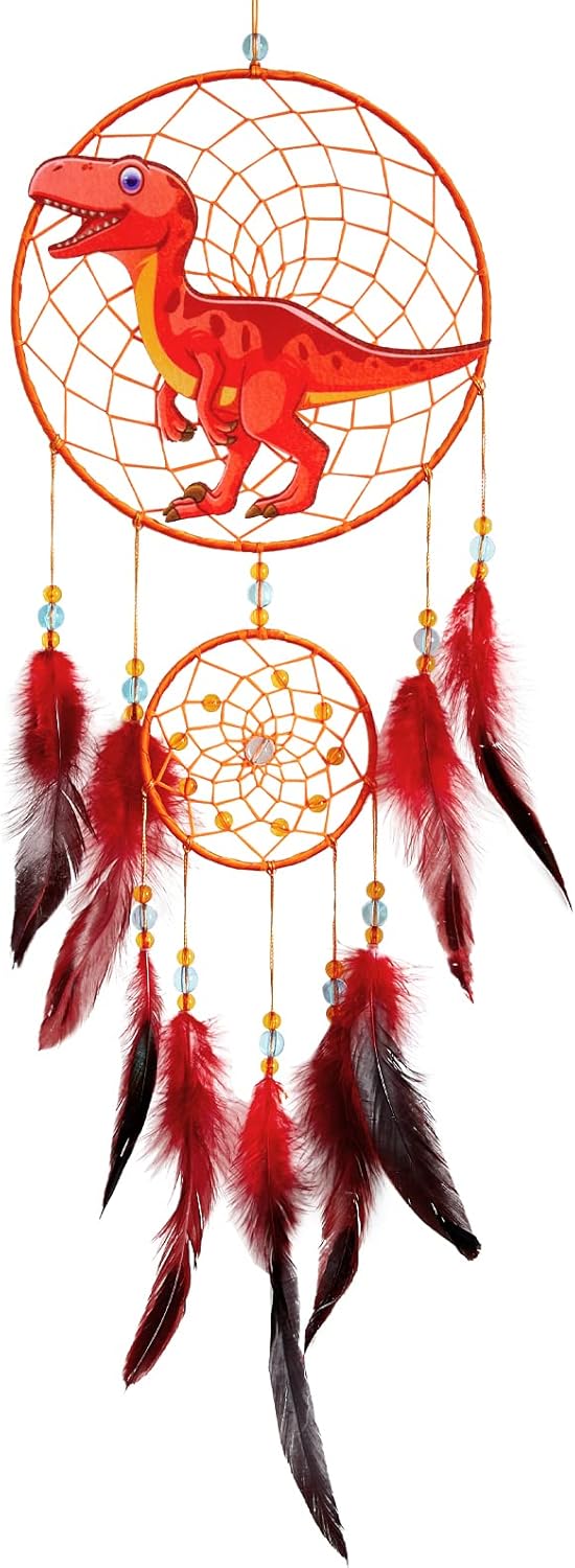 Basumee Dinosaur Dream Catcher for Kids Wall Hanging