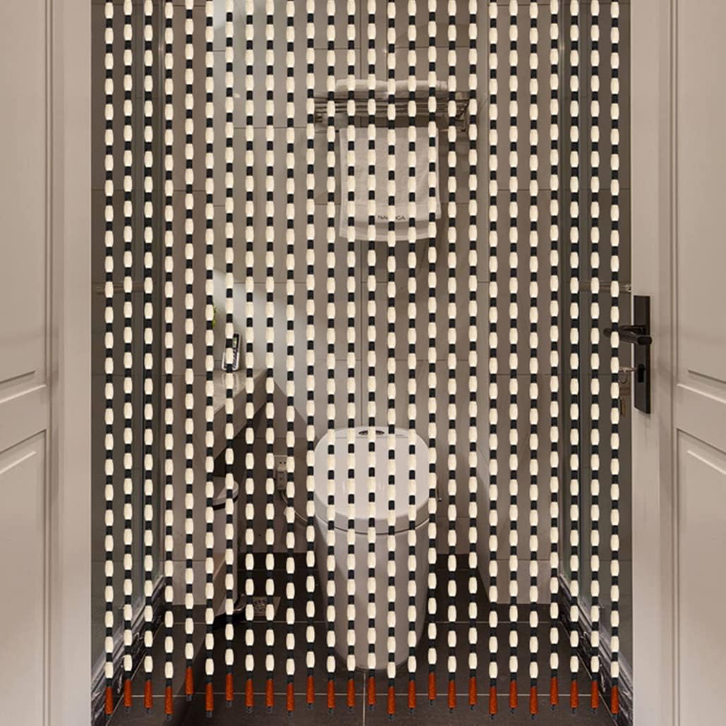 ZHOUXIAO Handmade Wood Bead Curtain for Doorway