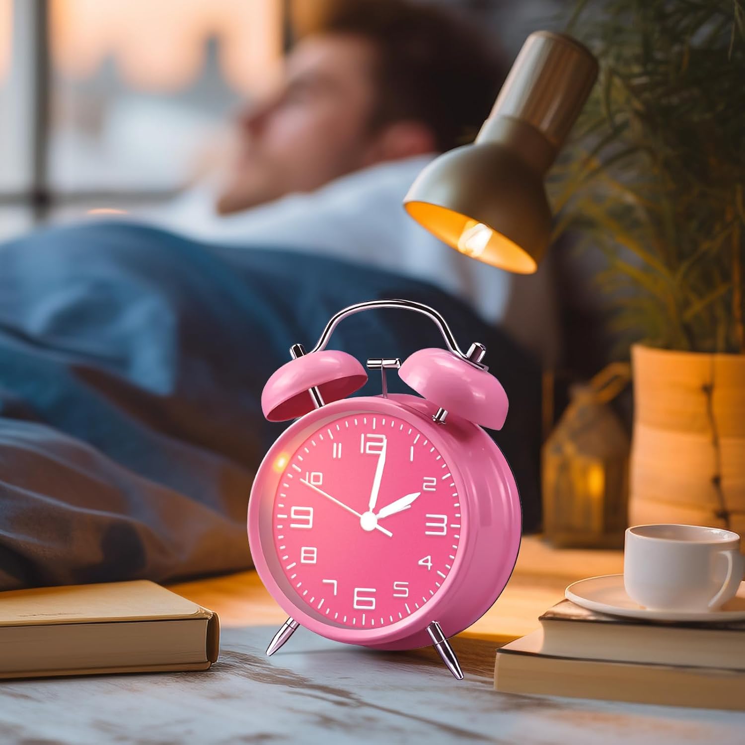 Pxy Loud Alarm Clock for Heavy Sleepers 3D Dial Battery Operated