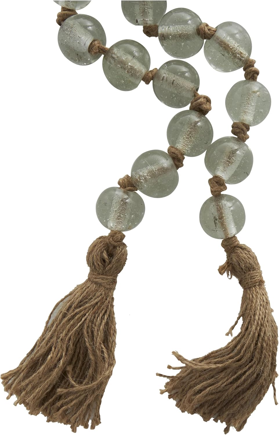 Deco 79 Clear Glass Beaded Garland with Tassel