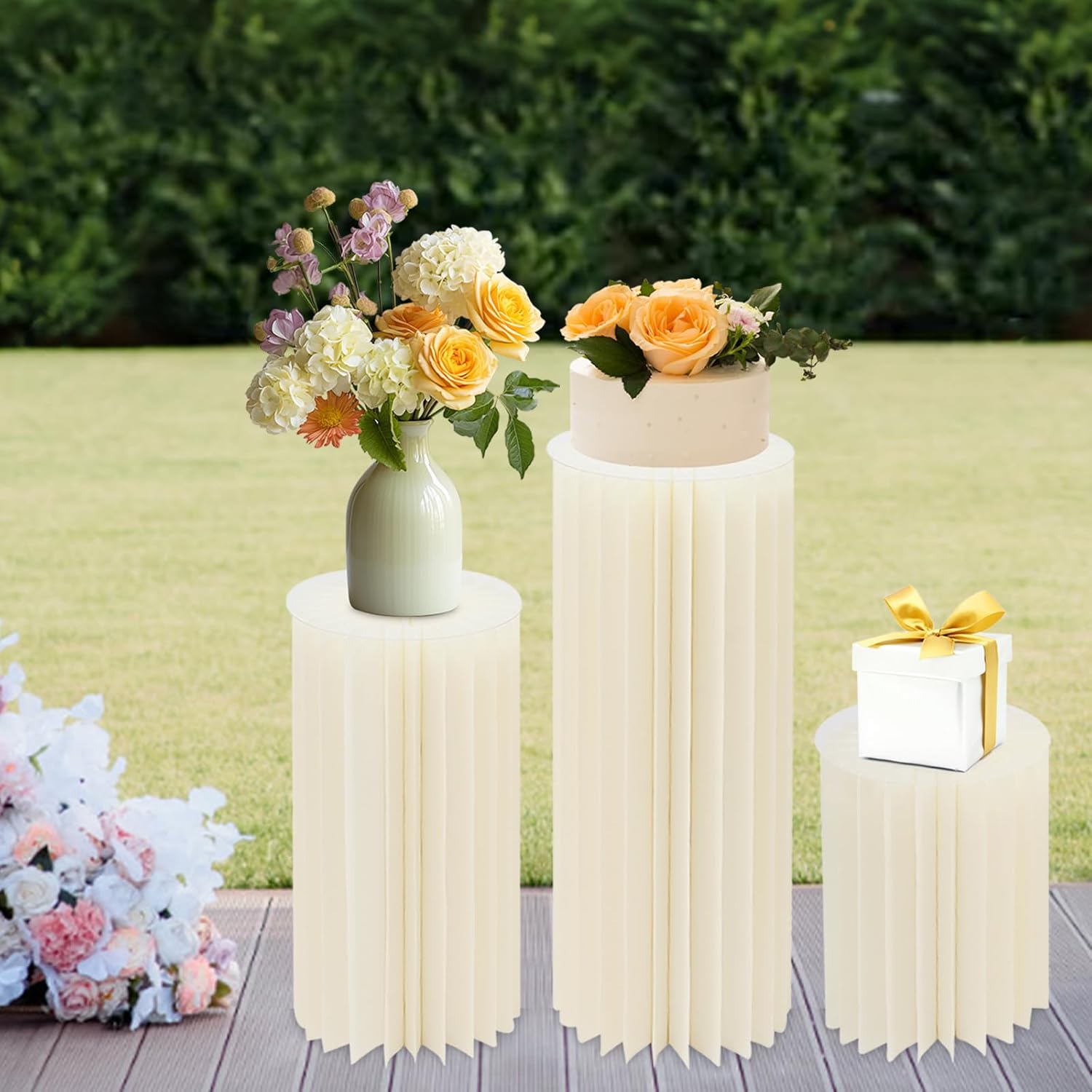 Cashewnuts 3PCS Foldable Cardboard Wedding Centerpieces
