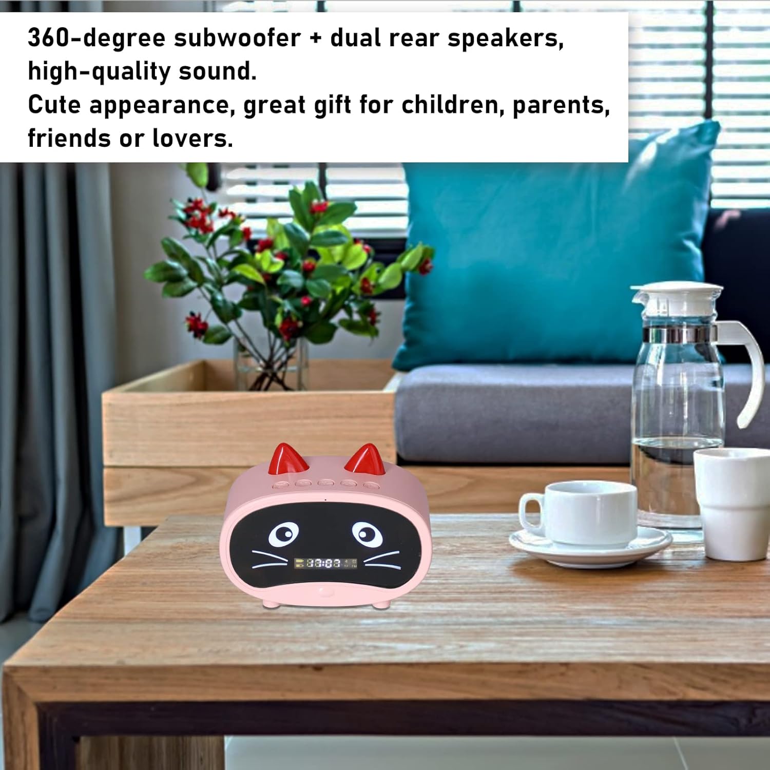 Digital Alarm Clock Speaker with Bluetooth and FM Radio