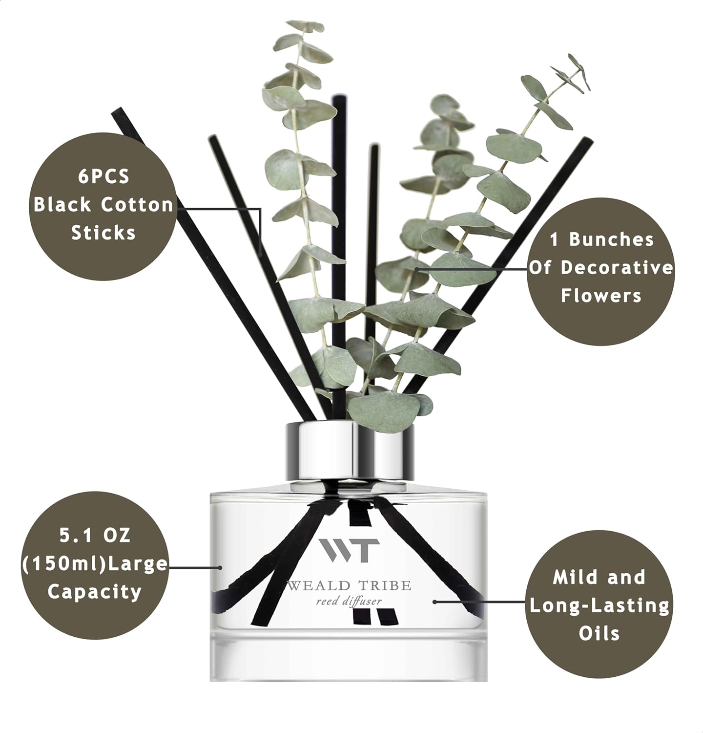 Wild Eucalyptus Mint Reed Diffuser Set