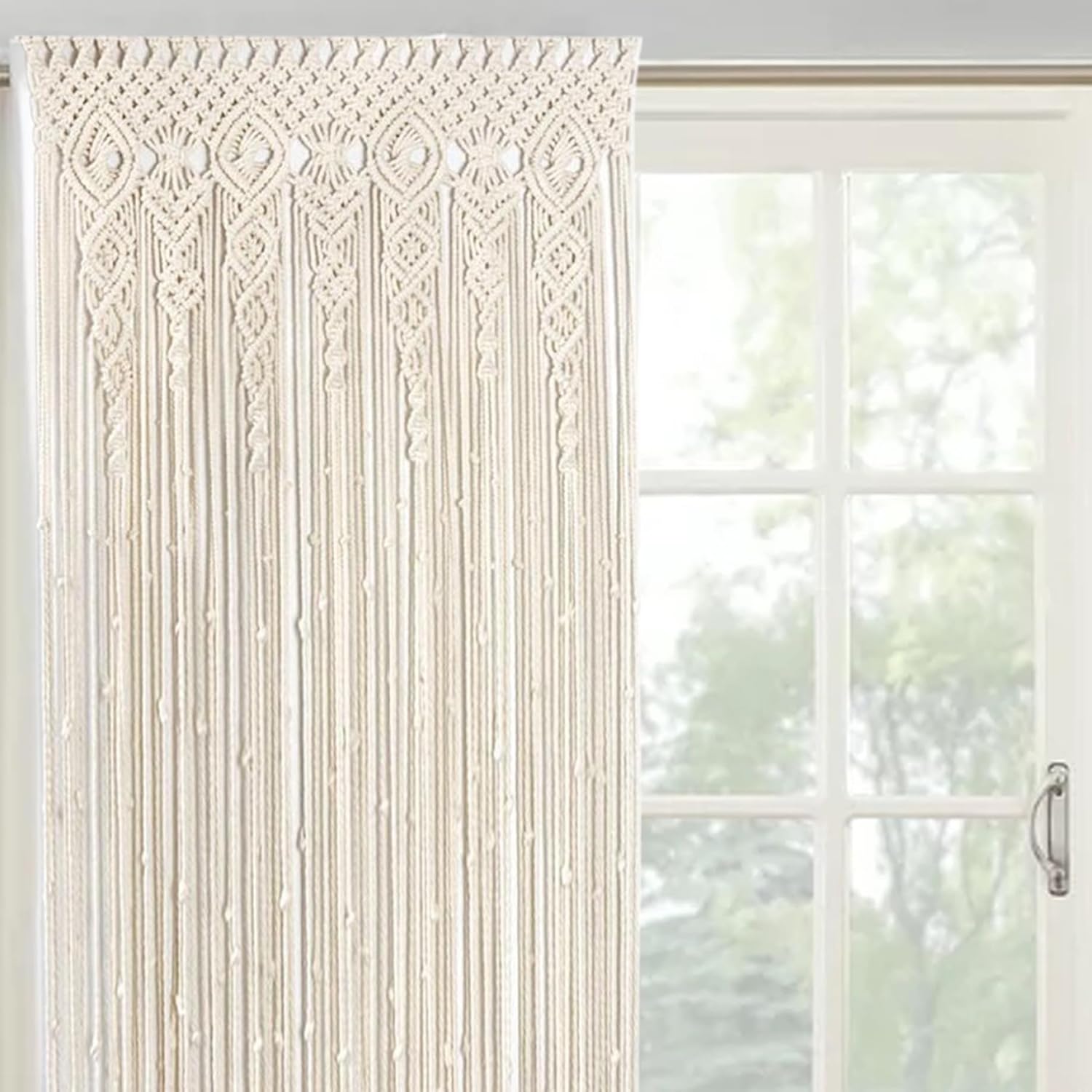 Boho Macrame Curtains 35x71 Inch Decorative Room Divider