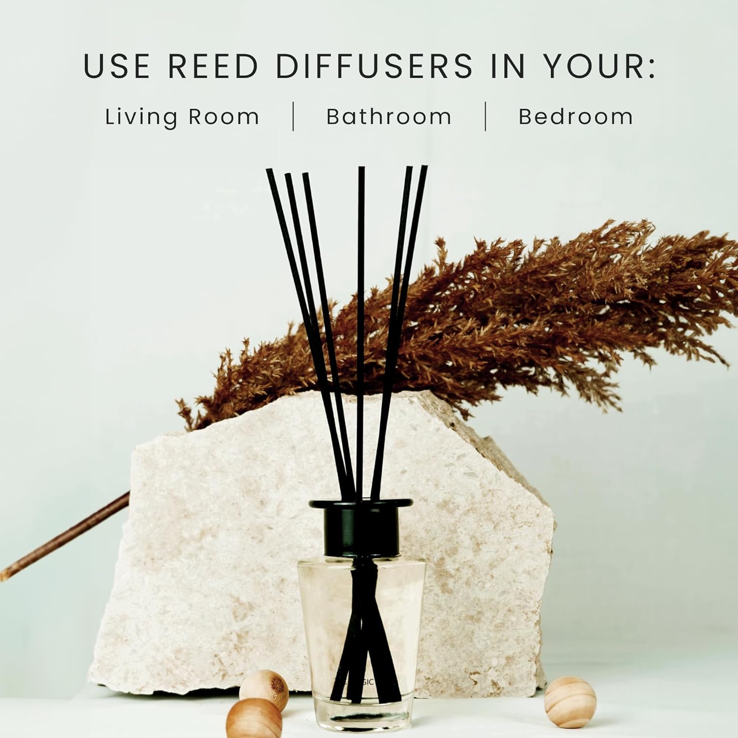 Mahogany Teakwood Reed Diffuser Set - Luxury Natural Aroma