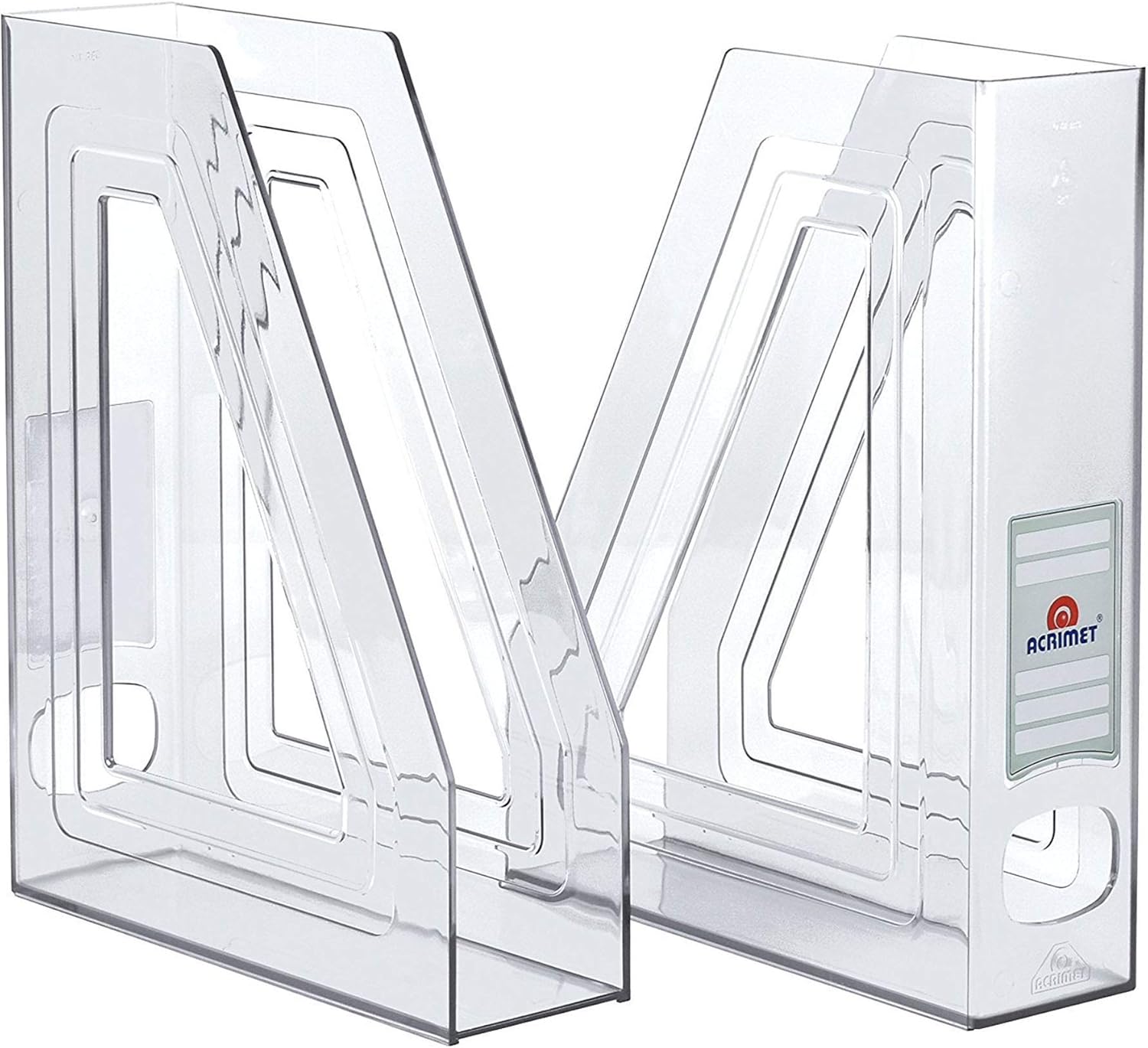 Acrimet Magazine Holder Clear Plastic 2 Pack