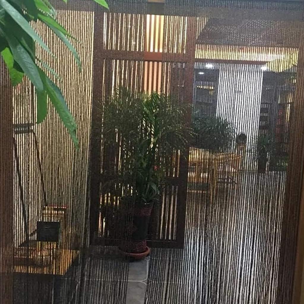 ZHOUXIAO Wood Bead Curtain for Doorways and Closets