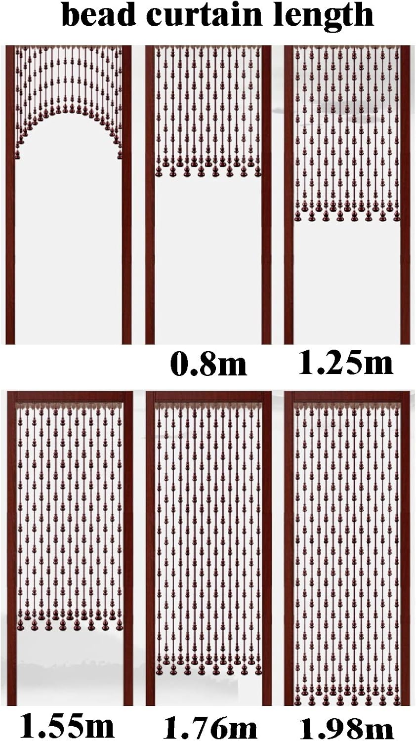 ZHANGQINGXIU Wood Beaded Curtain Doorway Divider