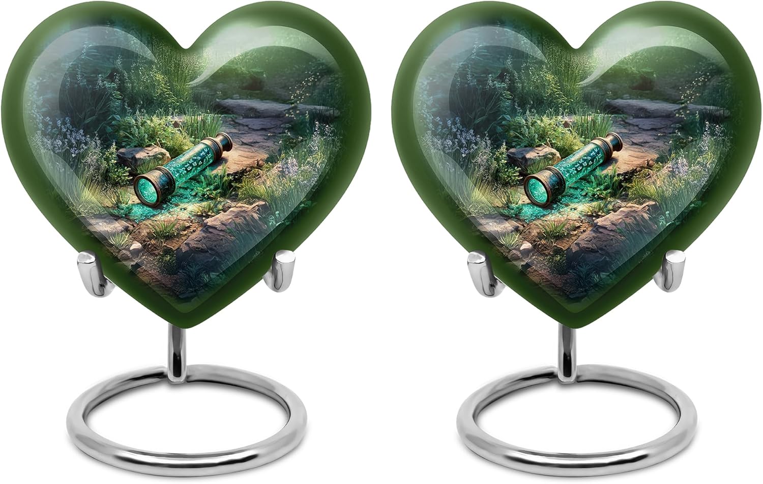 YATSKIA Green Telescope Urn for Adult Ashes