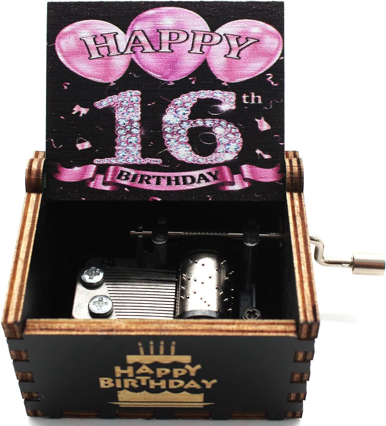 Ukebobo Wooden Happy Birthday Music Box - 16th Birthday Gift
