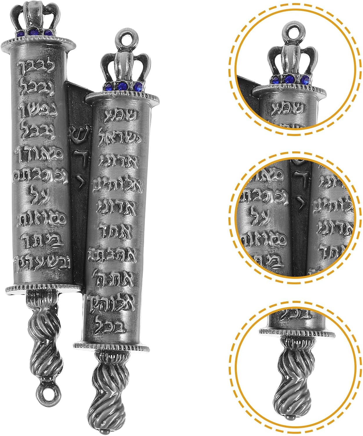 Cabilock Mezuzah Scroll Metal Door Ornament