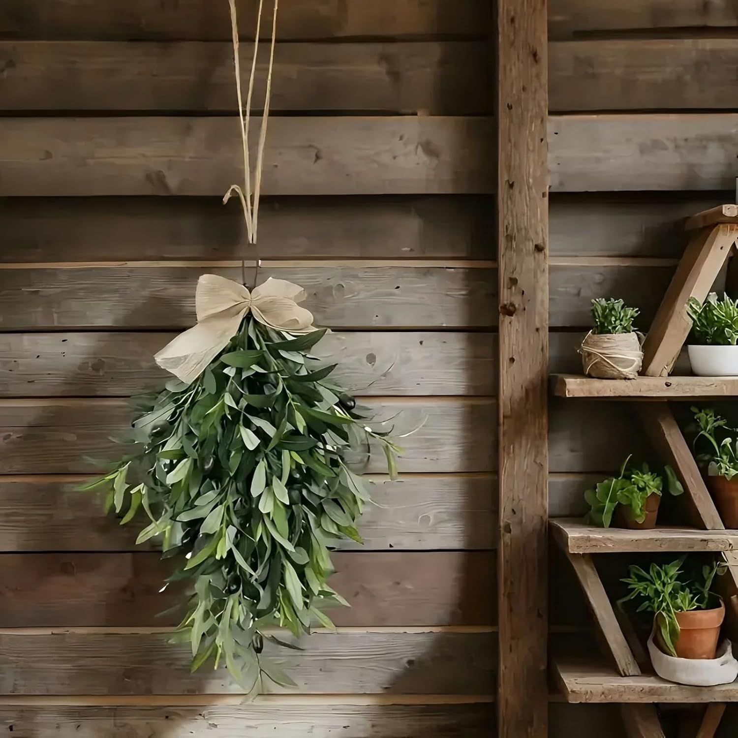 Wnvivi 236 Inch Olive Teardrop Swags Faux Greenery