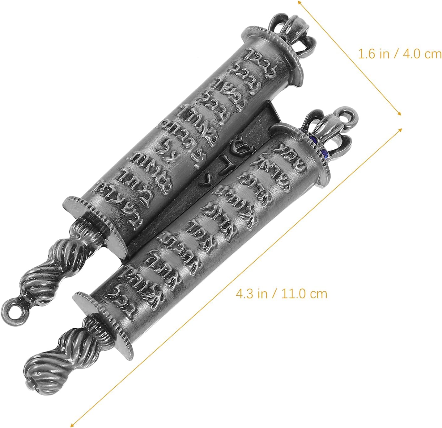 Cabilock Mezuzah Scroll Metal Door Ornament