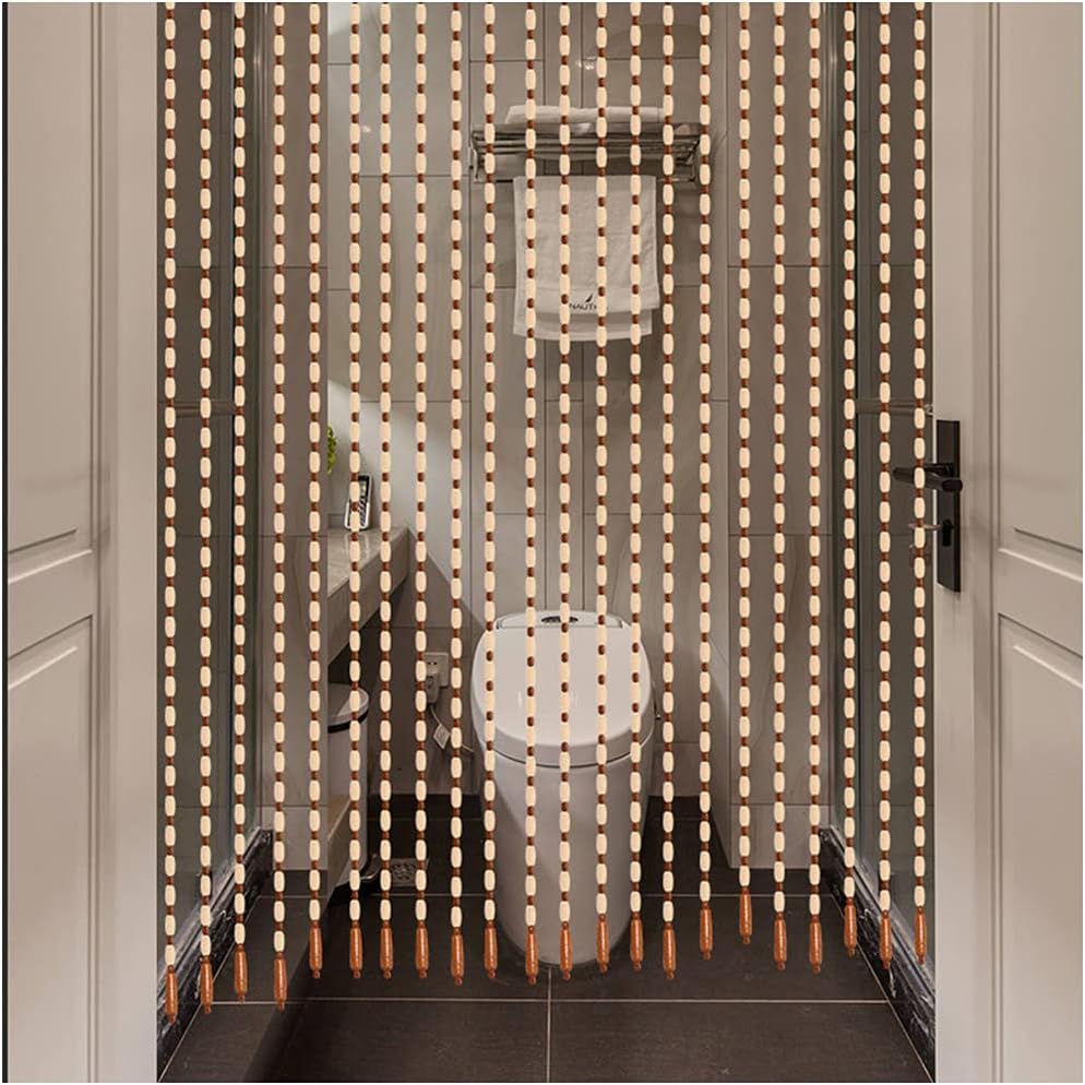 ZHOUXIAO Wood Beaded Curtain for Doorways 1