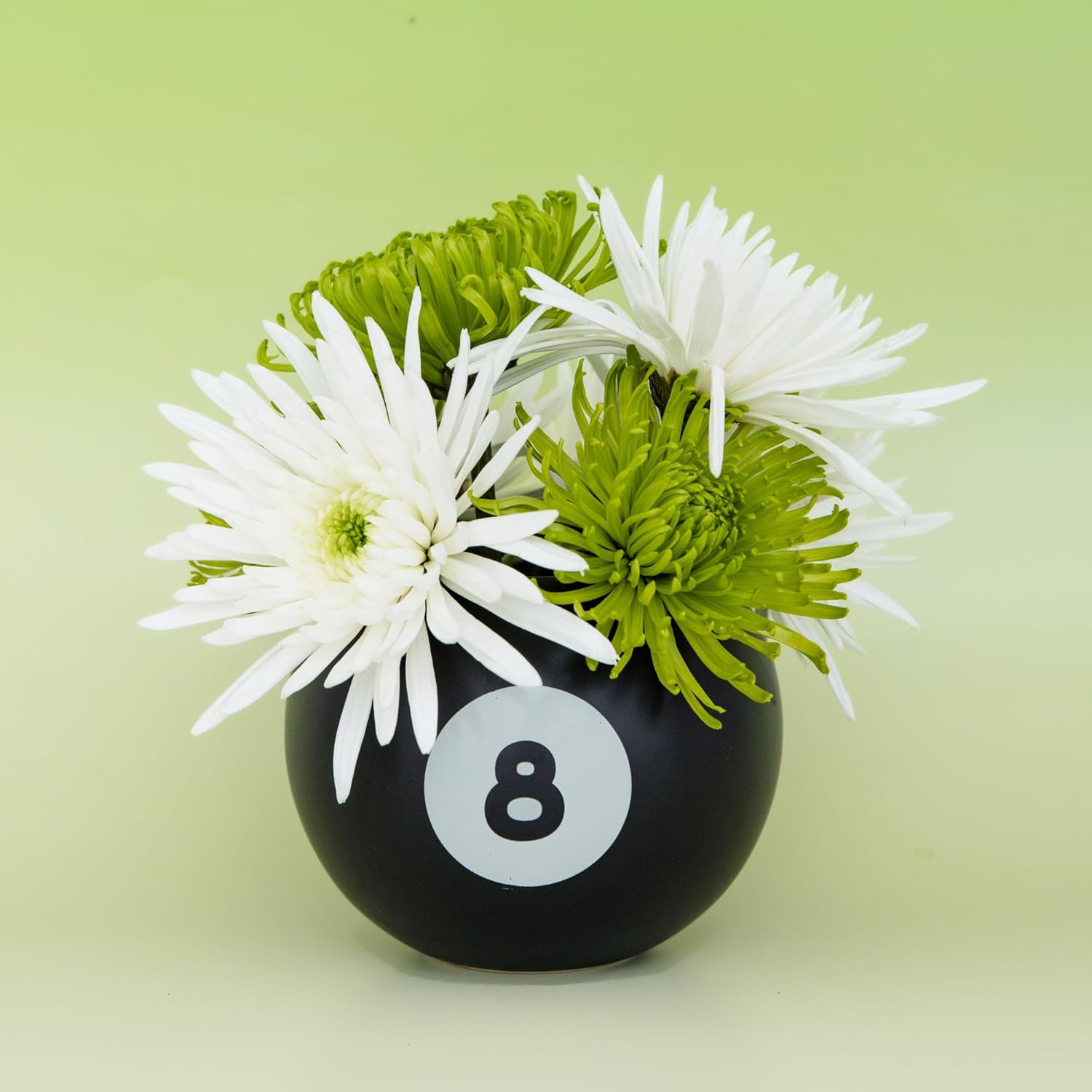Bando Novelty 8 Ball Flower Vase Retro Ceramic Decor
