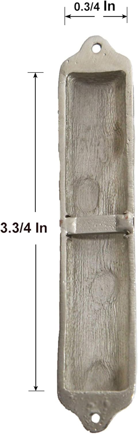 Bless This House Mezuzah Case 4 Inch Pomegranate Pewter Rose Pink