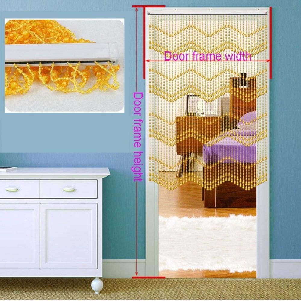Beaded Curtain Acrylic Door Drapes - Red 100x120cm