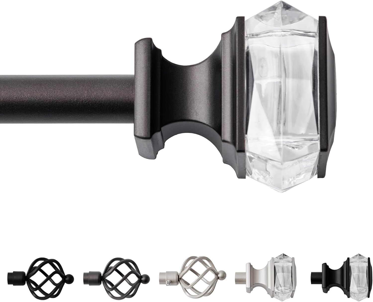 Sharpliving Bronze Adjustable Single Curtain Rod 48-84 Inch Long