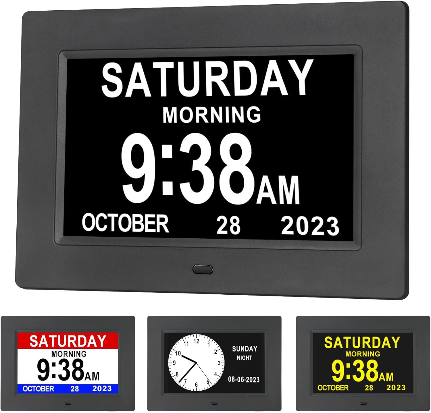 Aowasi Digital Calendar Alarm Day Clock for Seniors