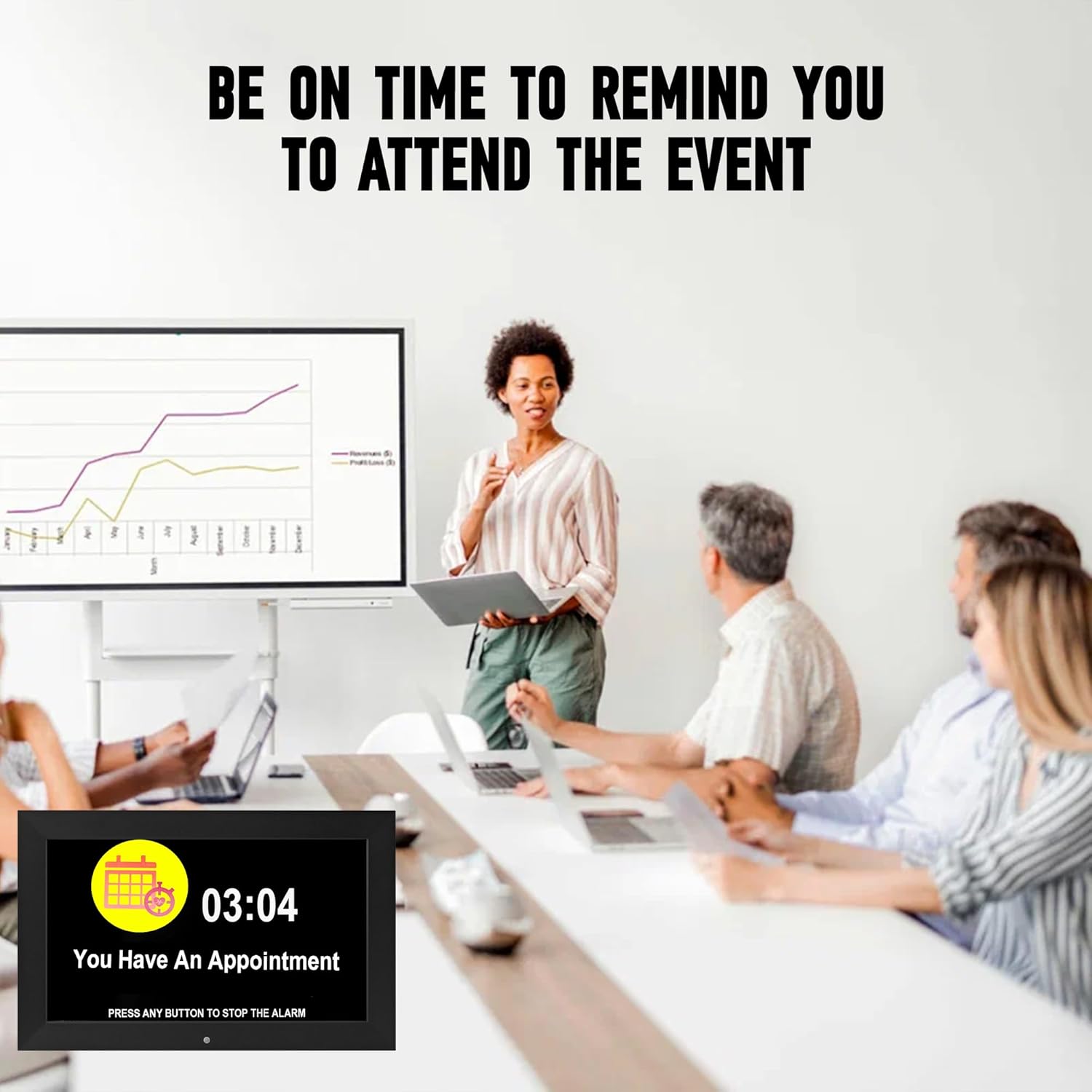 WiFi Digital Wall Clock with Weather and Dementia Alarm